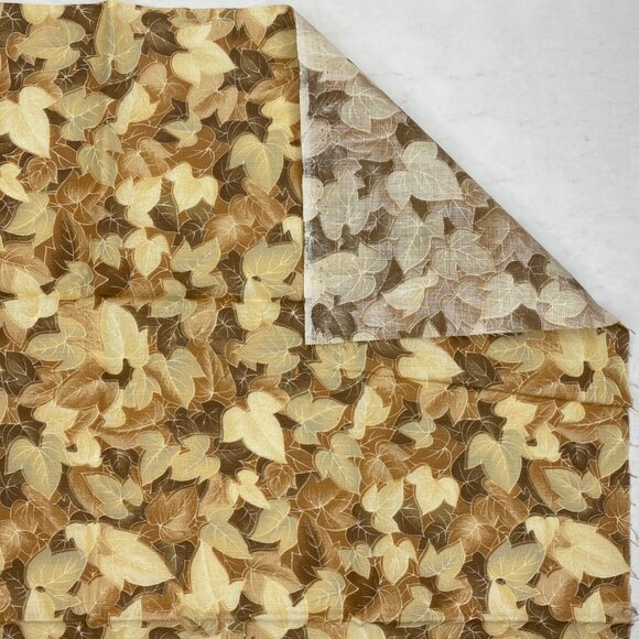 1/2 Yd Windsor Collection Hoffman Quilting Fabric Yard Autumn Leaves Beige Brown - Picture 7 of 7
